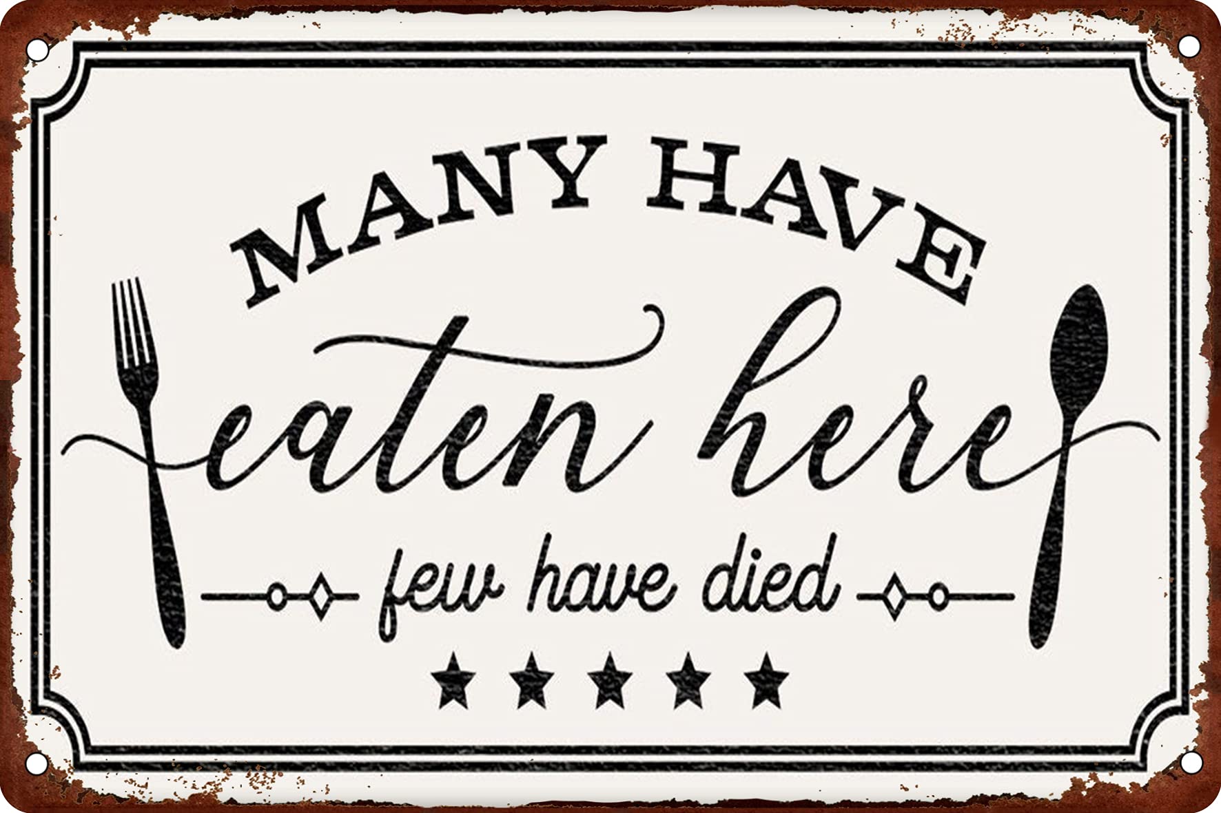 Amazon.co.jp: ヴィンテージ メタルサイン Many Have Eaten Here Few