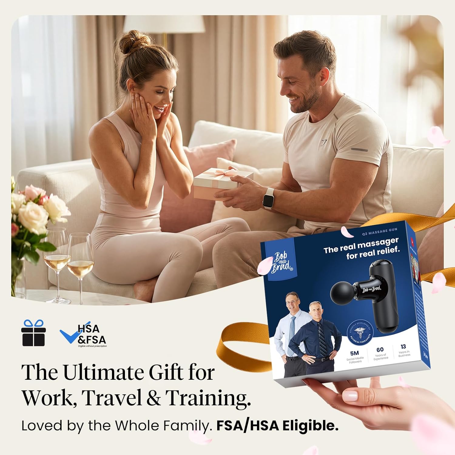 BOB AND BRAD Q2 Mini Massage Gun, Pocket-Sized Deep Tissue Massager Gun, Portable Percussion Muscle Massager Gun, Ultra Small & Quiet Muscle Massage Gun for Muscle Recovery with Carry Case - Image 7