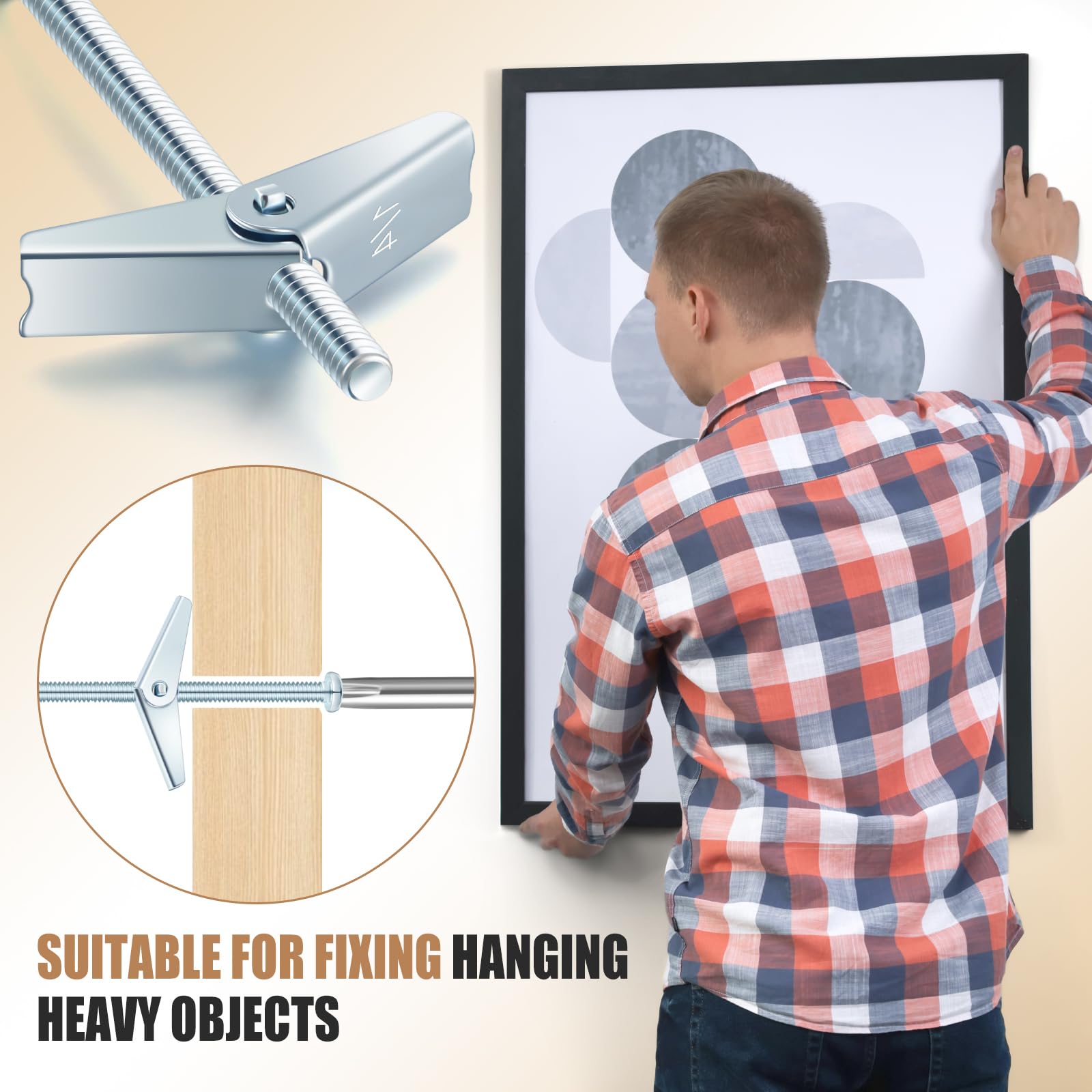Toggle Anchors - 100 Pack for Drywall -4