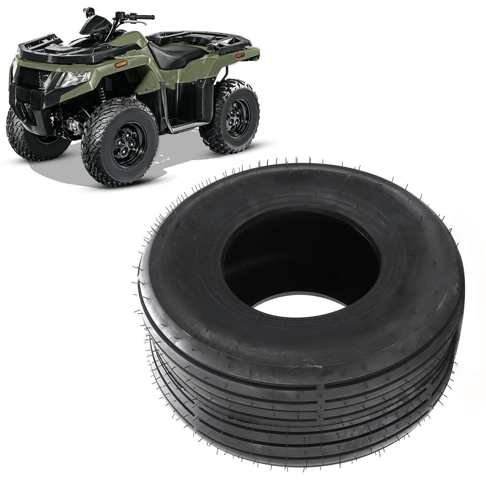 Yctze 18X9,50 8 Reifen ATV UTV Reifen 6PR Pannensicheres, Robustes Gummiprofil für Verbesserten Grip mit Einzigartigem Profildesign für ATV UTV Go Kart Cart