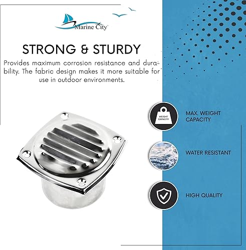 Miniatura 4 de MARINE CITY Acero inoxidable de grado 304, resistente y fuerte, fácil de usar, manguera marina funcional para manguera de 3 pulgadas de diámetro