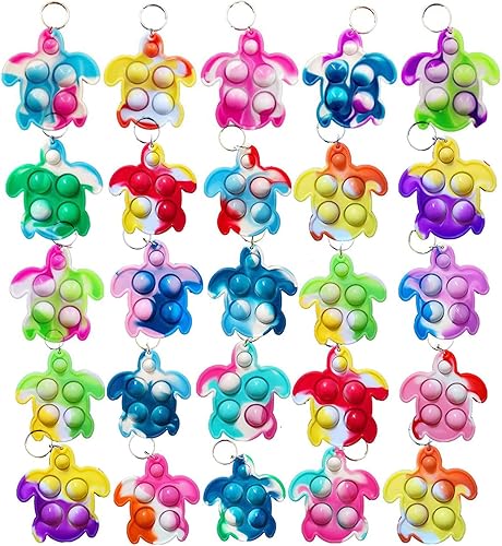 100 paquetes de mini juguetes para ansiedad a granel de tortuga, autismo, necesidades especiales, regalo sensorial para estudiantes, premio de