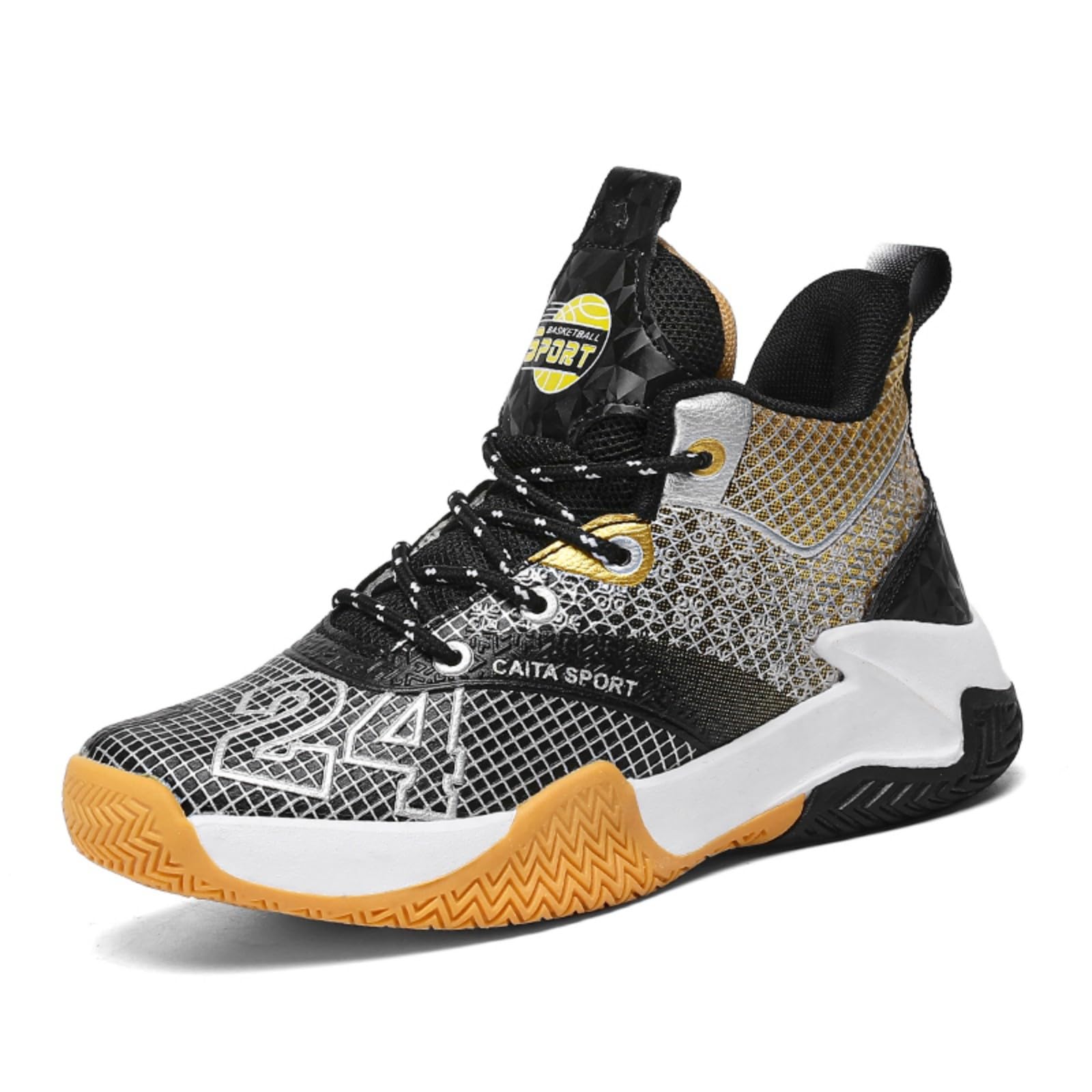 Ucilxi Fashion Anti-Slip Breathable wear-Resistant Children's Sports Basketball Shoes Black