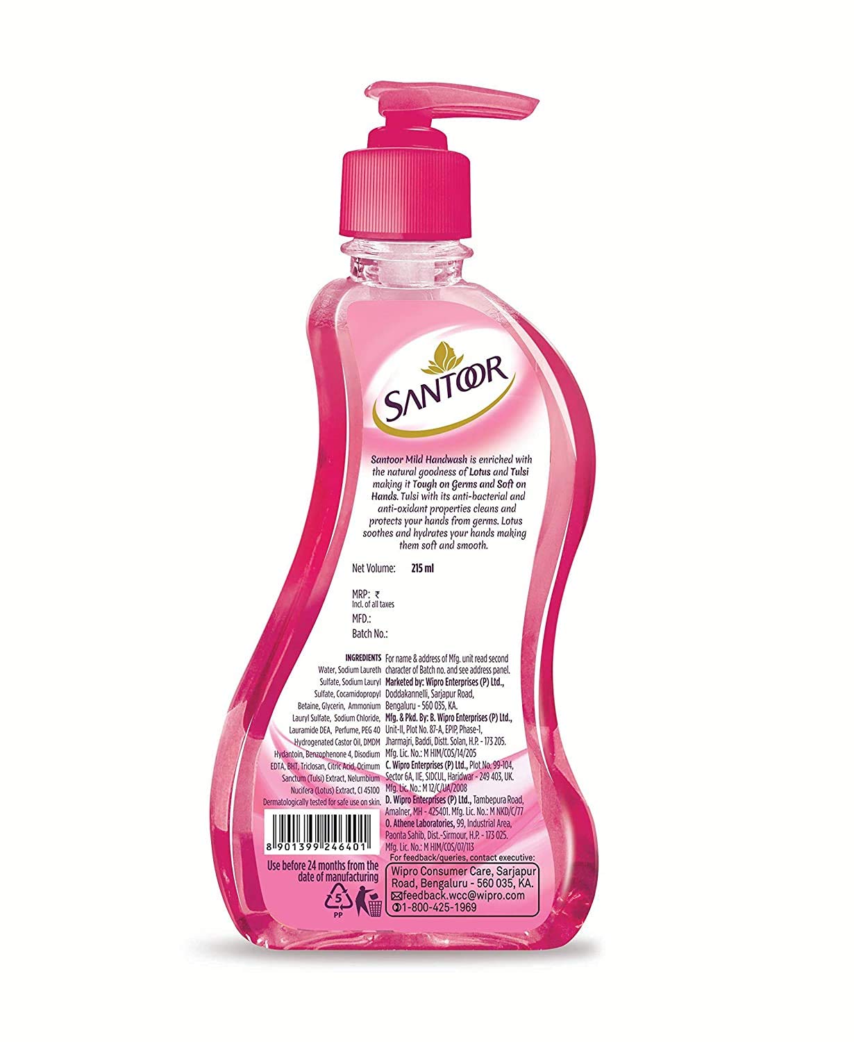 Santoor Mild Handwash, 215ml (B07VM7Z9YQ) Amazon Price History, Amazon Price Tracker