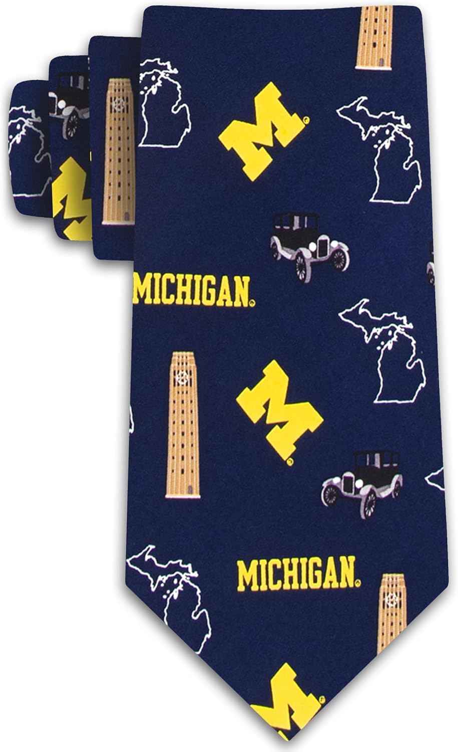 Eagles Wings Michigan Ties Mens College Wolverines Sports Necktie