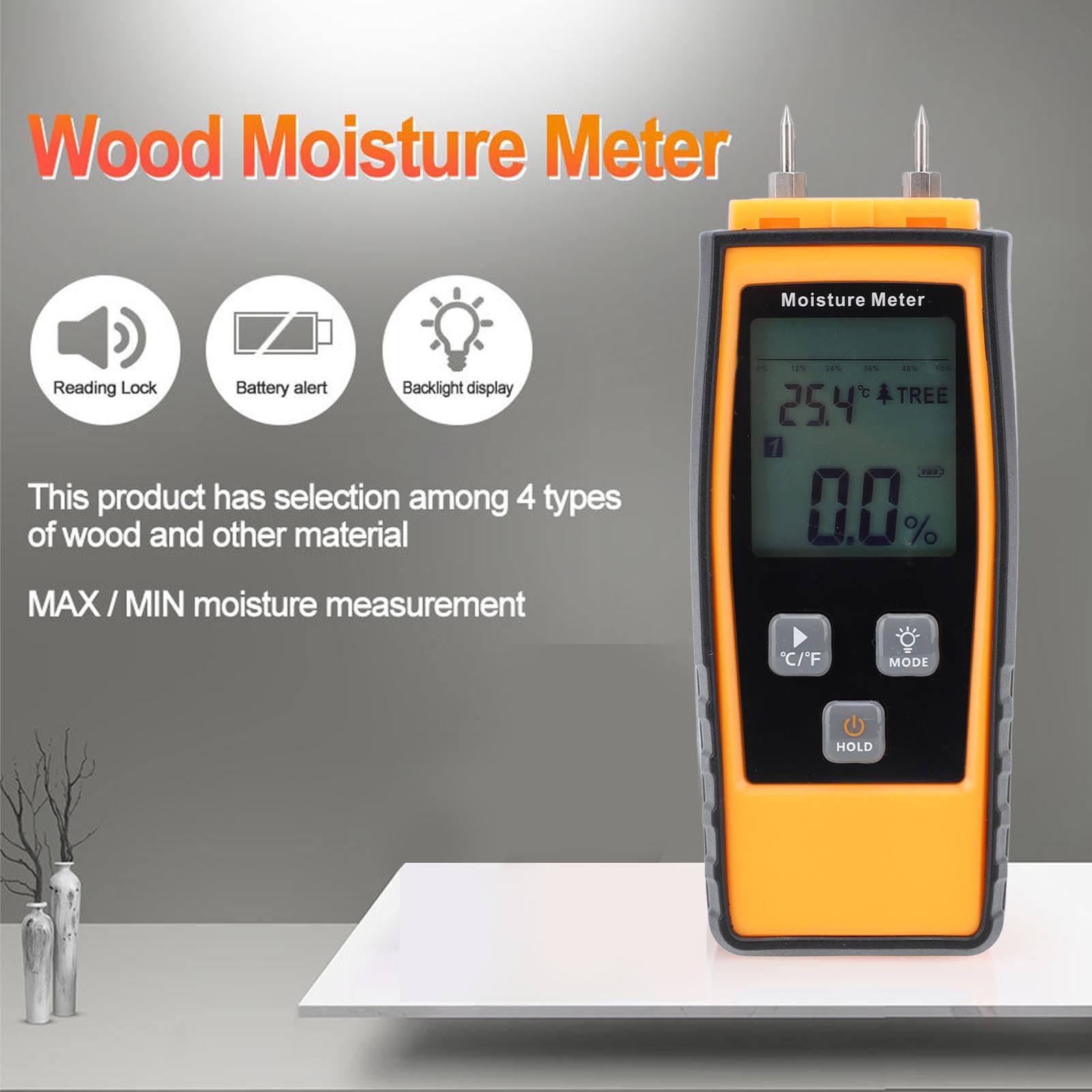 Wood Meter, Water Leak Humidity Tester for Various Applications, Detects Leaks