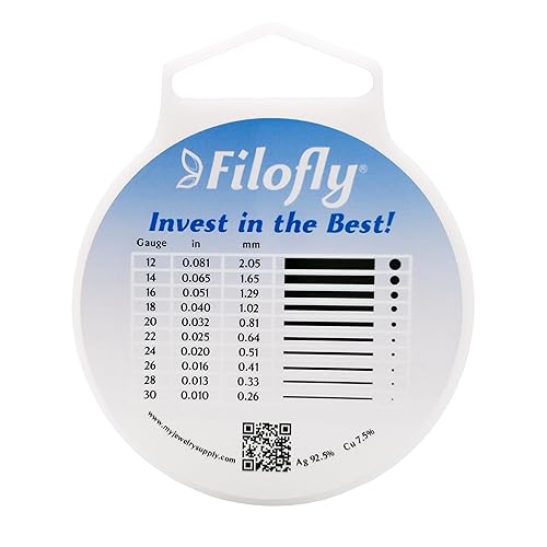 Miniatura 3 de Filofly, Calibre 20, alambre de plata de ley 925, suave y redondo, (5 pies)