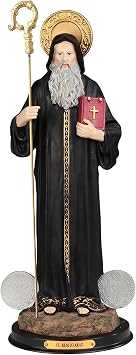 ICE ARMOR 16" H St Saint San Benito Abad Statue Holy Figurine Religious Decoration