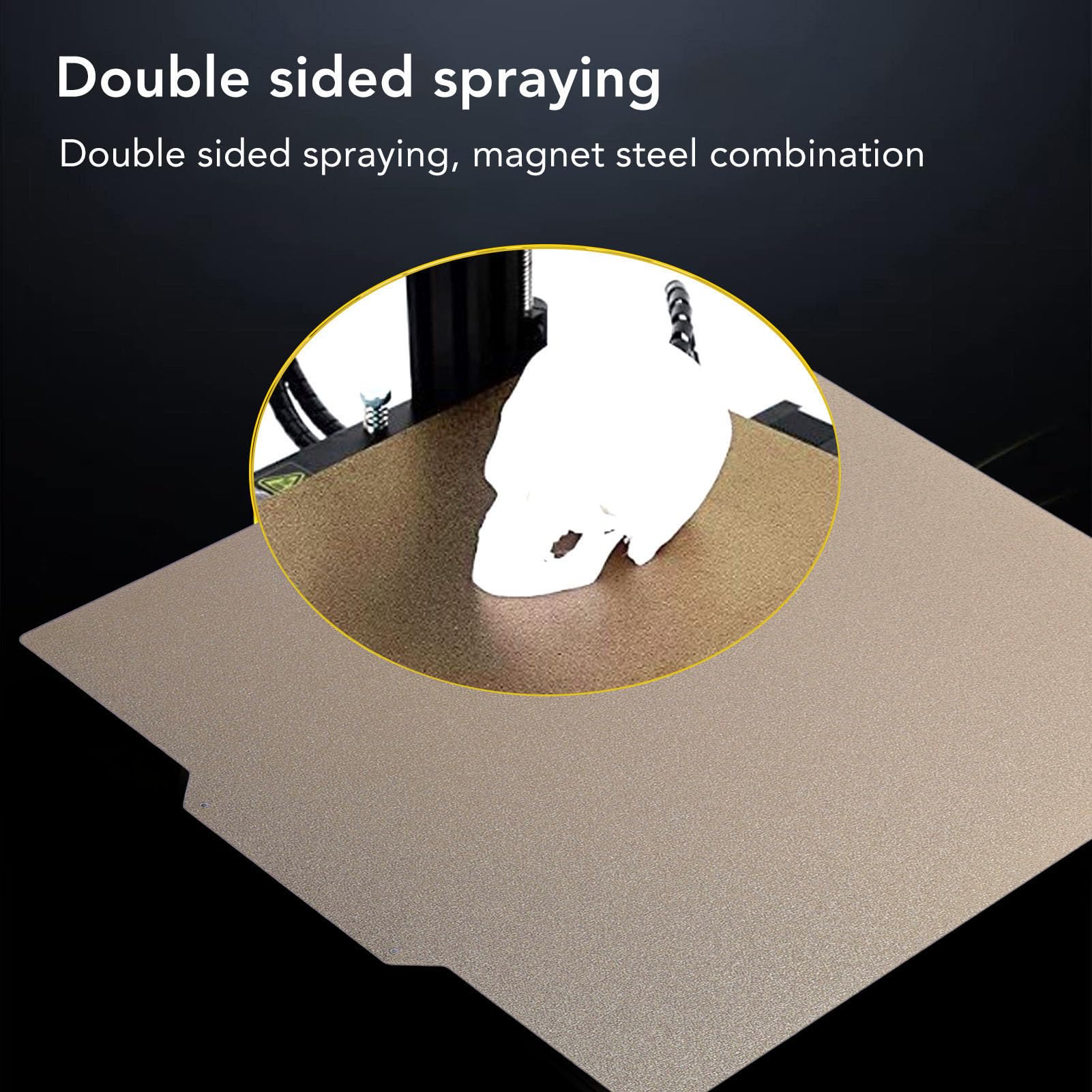 Impresora Construir Textura de la Placa PEI Cama de Impresión de Doble Cara para 2 Máximo con Textura 430x430 Mm Adecuada para 3 Máximo para 4