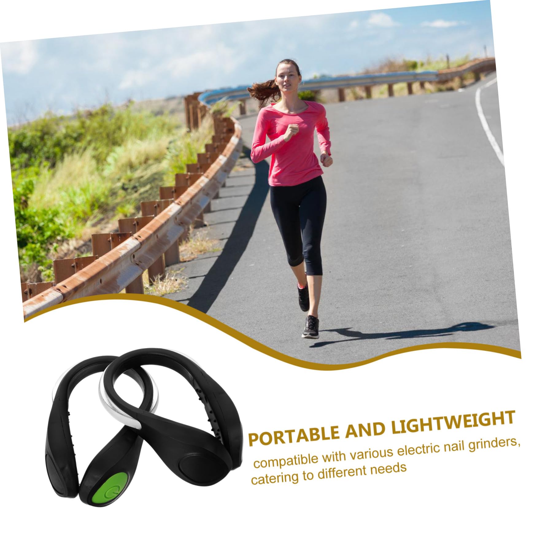 PACKOVE 1pair Led Running Shoe Clip Light for Jogging Walking Night Activities Portable Lightweight Design for Men Women Easy to Use Install for Outdoor Safety