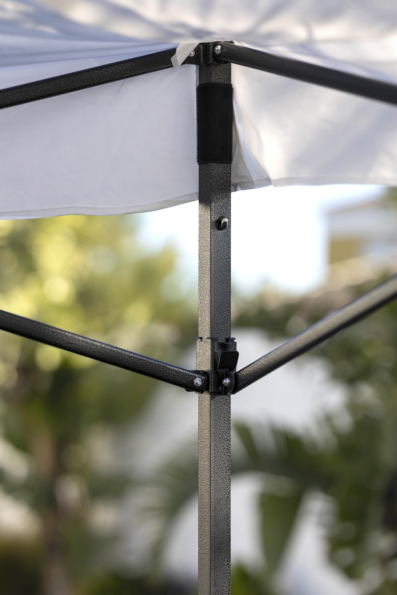 DUPI Gazebo Plegable 3x3 Metros, Cenador, Pergola, Carpas para Exteriores jardín, terrazas, Camping y Playa | Patas_Negras | Blanca