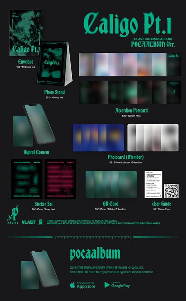 PLAVE caligo poca ver. 15枚 コンプセット アルバム付き 3rd Mini Album 'Caligo Pt.1' (POCAALBUM Ver.) : PLAVE