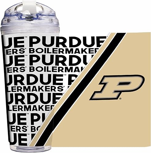 Miniatura 31 de Rico Industries NCAA - Vaso de acrílico estándar de 24 onzas con tapa con bisagras, vaso de doble pared con licencia oficial y popote