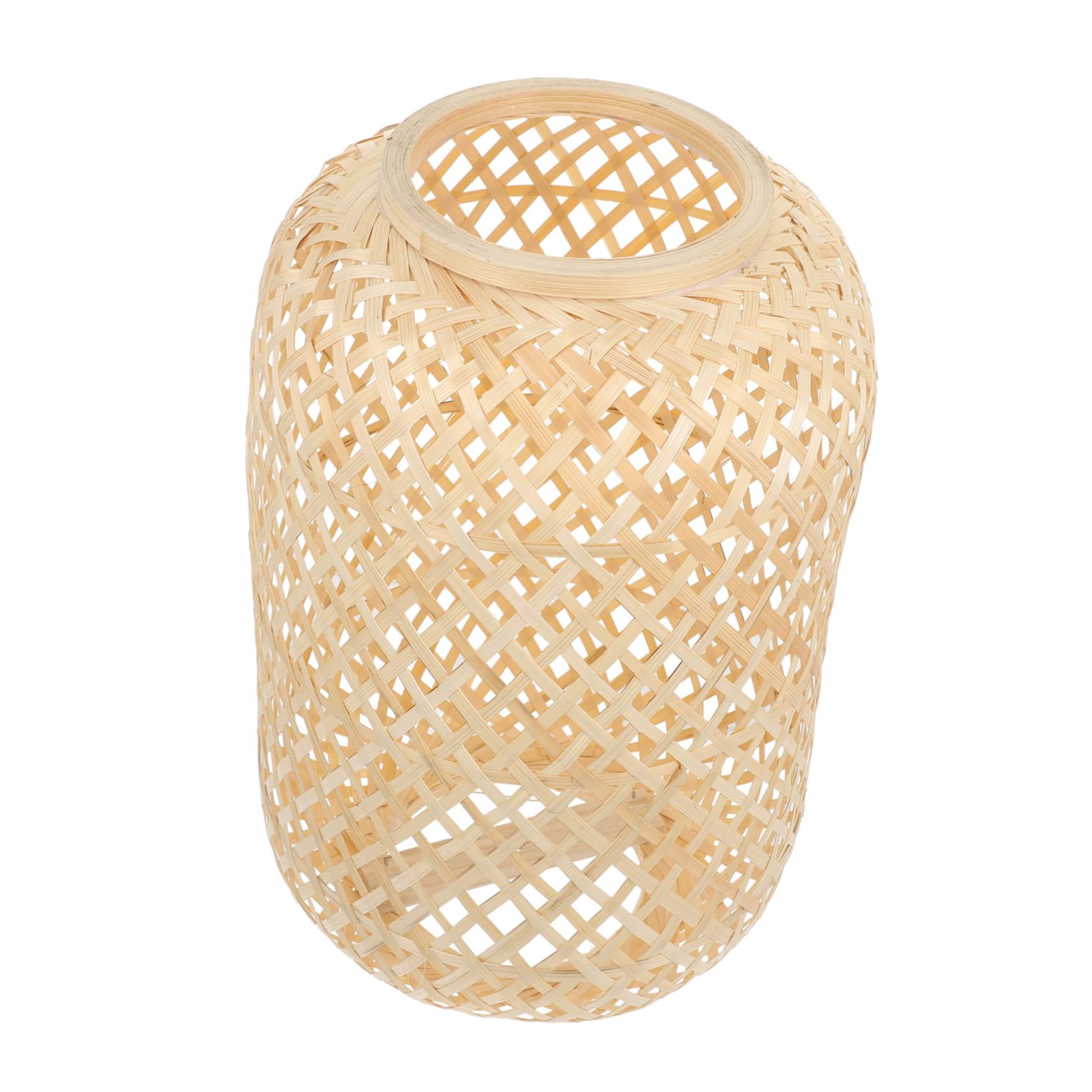 LIFKOME Pantalla De Lámpara Rústica Colgante De Bambú Hexagonal 20x30 Cm, Protección Natural, Decoración Interior Hogar, Efecto Luz Cálida, Accesorio Práctico