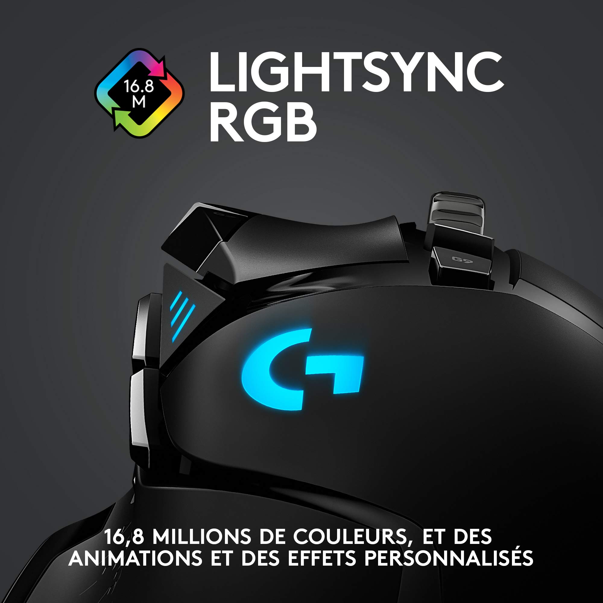 Logitech G502 LIGHTSPEED Souris sans Fil, Capteur Gaming HERO 25K, 25 600 PPP, RGB, Ultra-Léger, 11 Boutons Programmables, Batterie Longue Durée, POWERPLAY-compatible, PC, EU Packaging - Noire