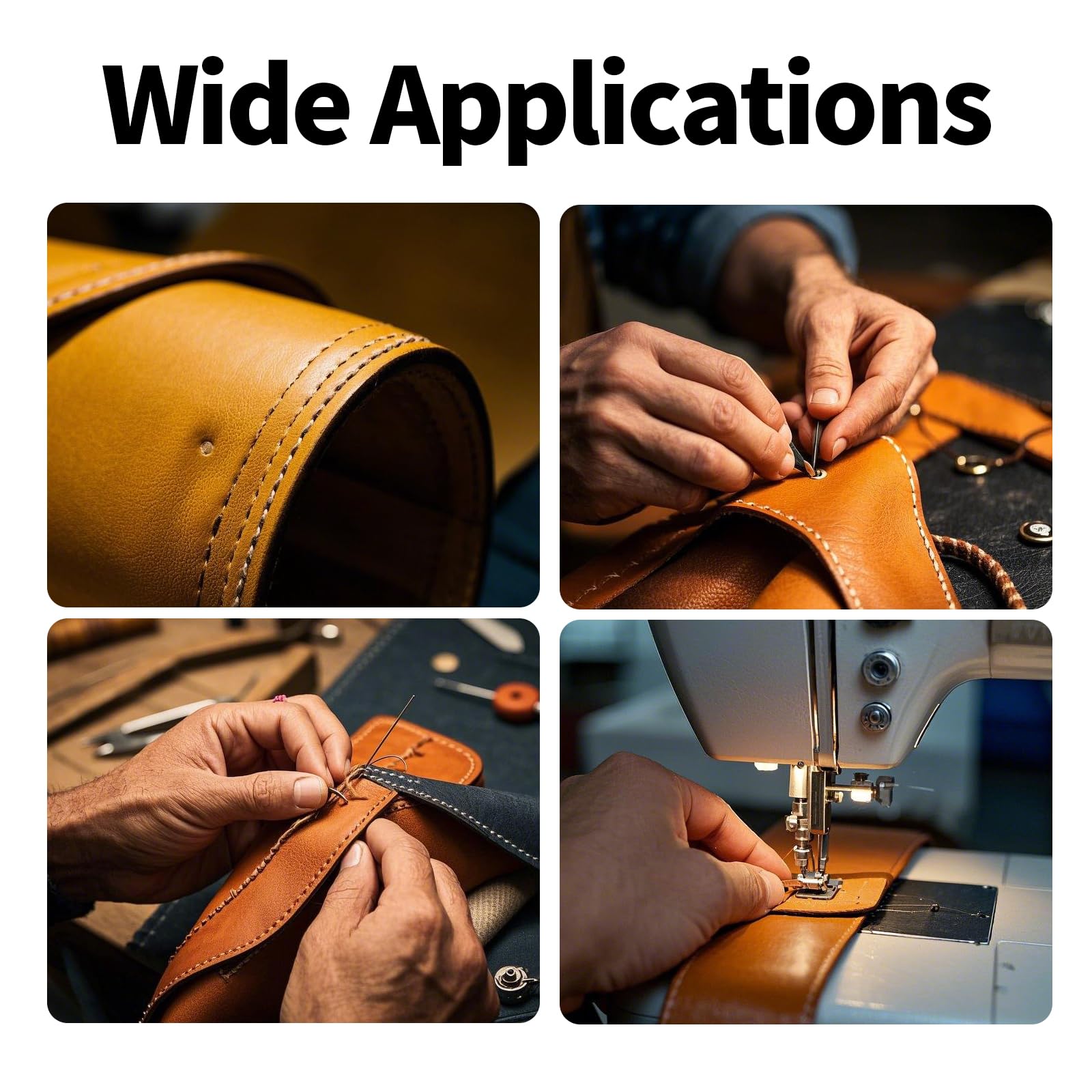 10 carretes de hilo de tapicería extrafuerte, hilo de nailon unido para máquina de coser para coser 10 colores, hilo resistente para máquina, hogar, mano, manualidades, bricolaje y cuero vaquero