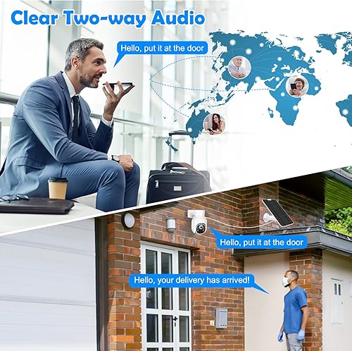 Miniatura 7 de UPULTRA Cámara de seguridad celular 4G LTE inalámbrica para exteriores, sin WiFi con energía solar, visión nocturna a color HD 2K, detección humana