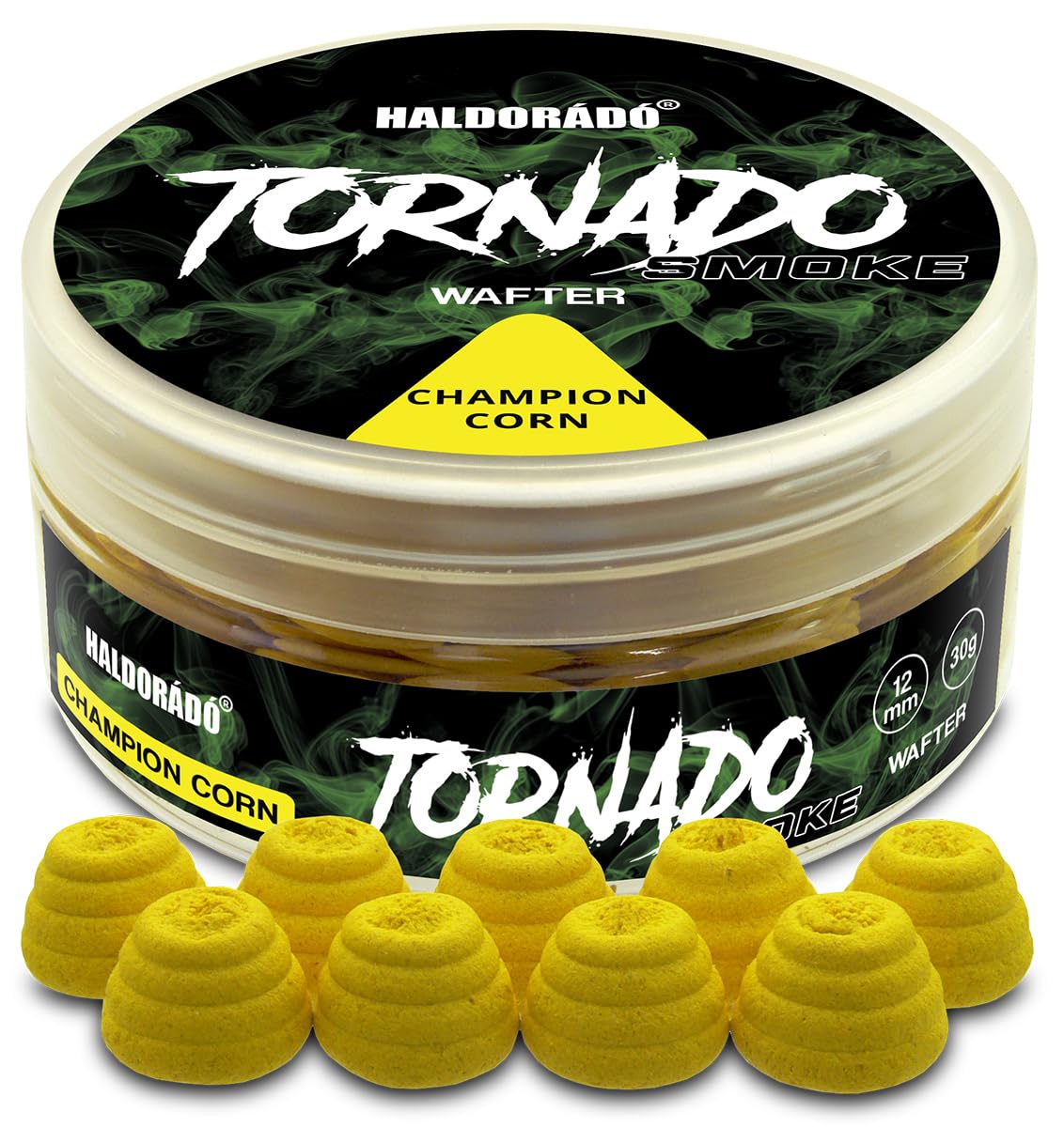 Haldorado Tornado Smoke Wafter, Champion Corn Flavour, 12mm Carp Fishing Bait, 30g