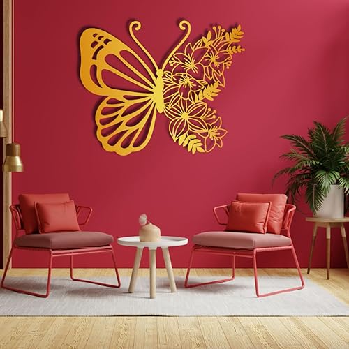 Arte de pared de metal de mariposa, decoración de pared de metal con mariposa, decoración de pared de mariposa de metal, decoración de pared de