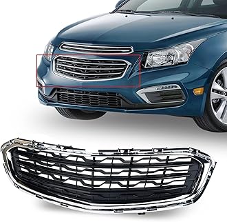 Front Center Bumper Grille with Chrome Trim Molding Fit 2015 Chevy Cruze 2016 Chevy Cruze Limited GM1200728