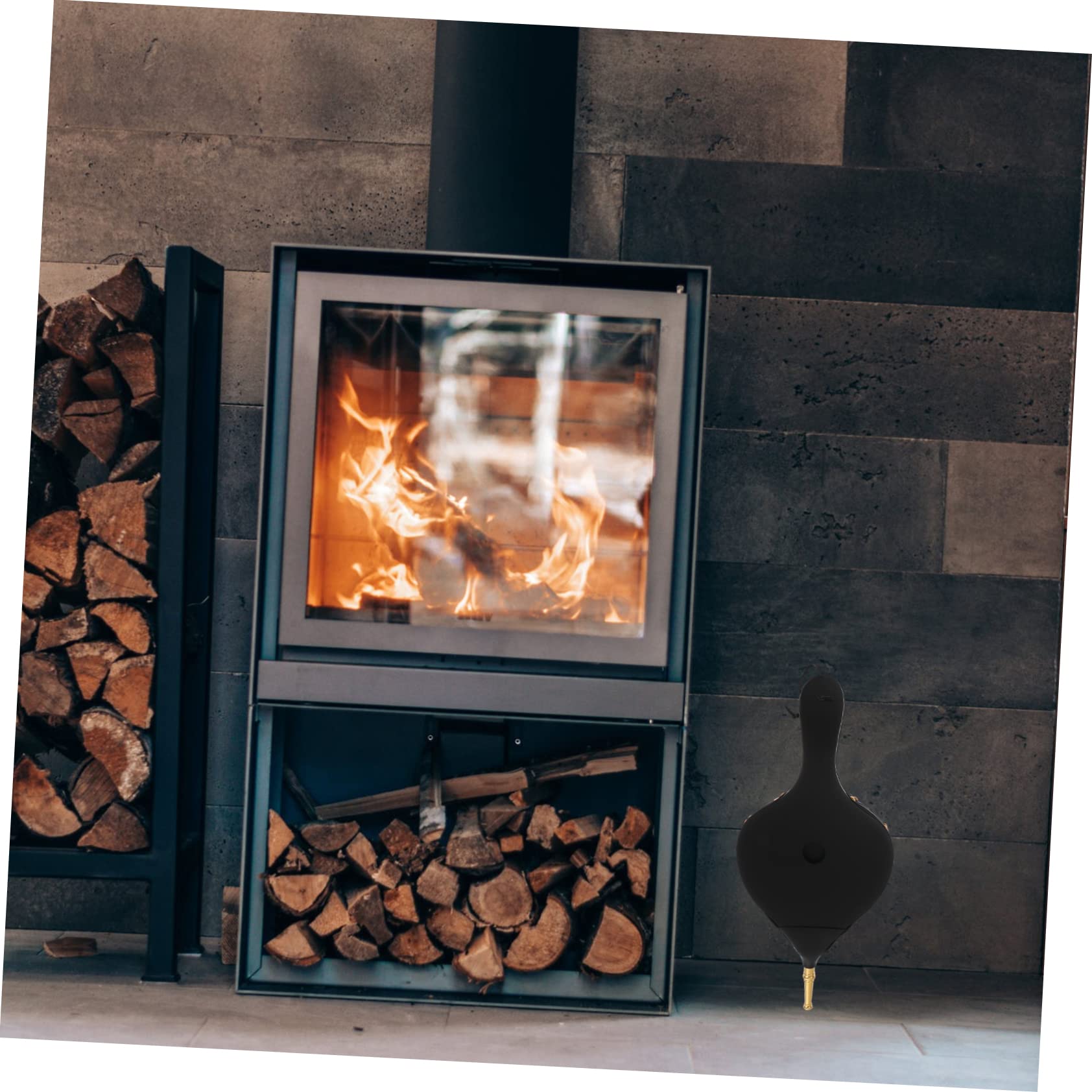 Soffietto Manuale in Legno per Caminetto e Barbecue, Leggero e Portatile, per Uso All’aperto per Ravvivare Fuoco