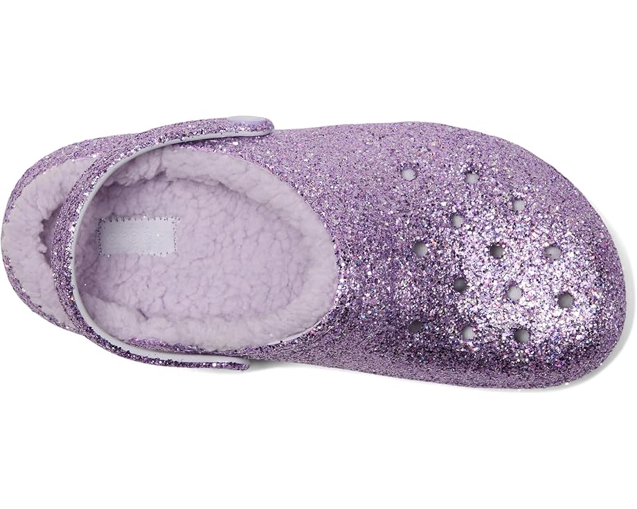 Crocs Kids Classic Lined Glitter Clog (Little Kid/Big Kid) - Top View