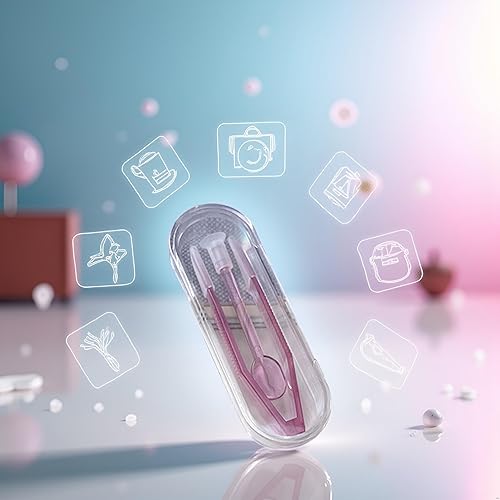 Miniatura 5 de Juego de herramientas prácticas de inserción y extracción de lentes de contacto moradas, suministros de equipo práctico para estudiantes,