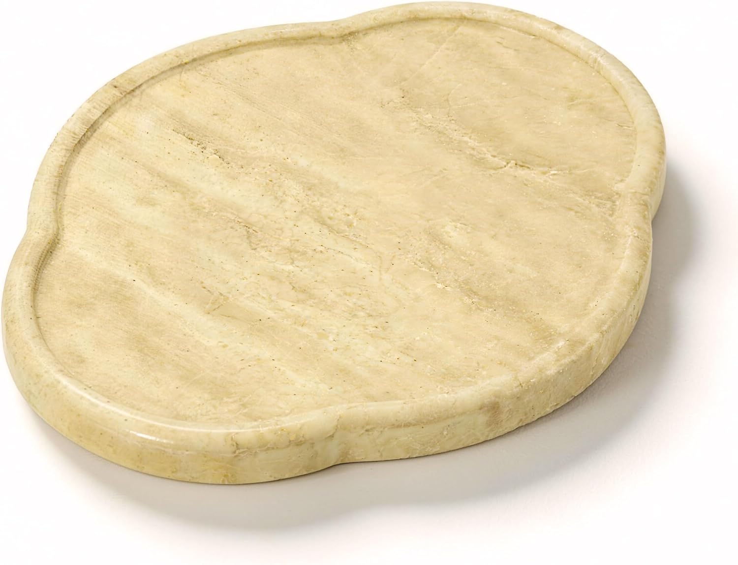 Marble Tray,Natural Travertine Decorative Tray | Handmade Marble Bathroom| Vanity| Dining| Coffee Table Organizer for Jewelry, Soap,Perfume,Candles,Keys | Home Decor Tray for Dresser,Nightstand