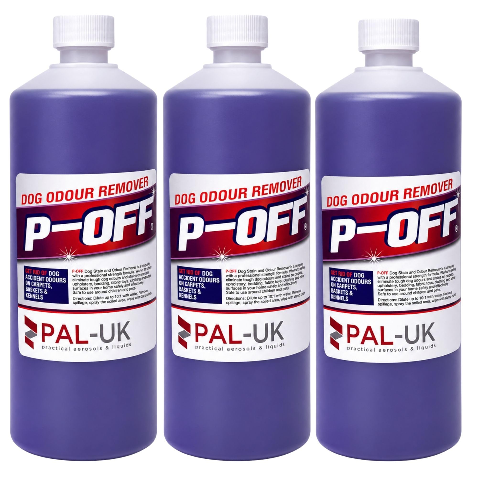 3 x 500ml Bottles P-OFF Dog Urine Neutraliser - Lavender | Enzymatic Pet Odour Eliminator for Dog Urine | Safe for Pets and Children โ image 1