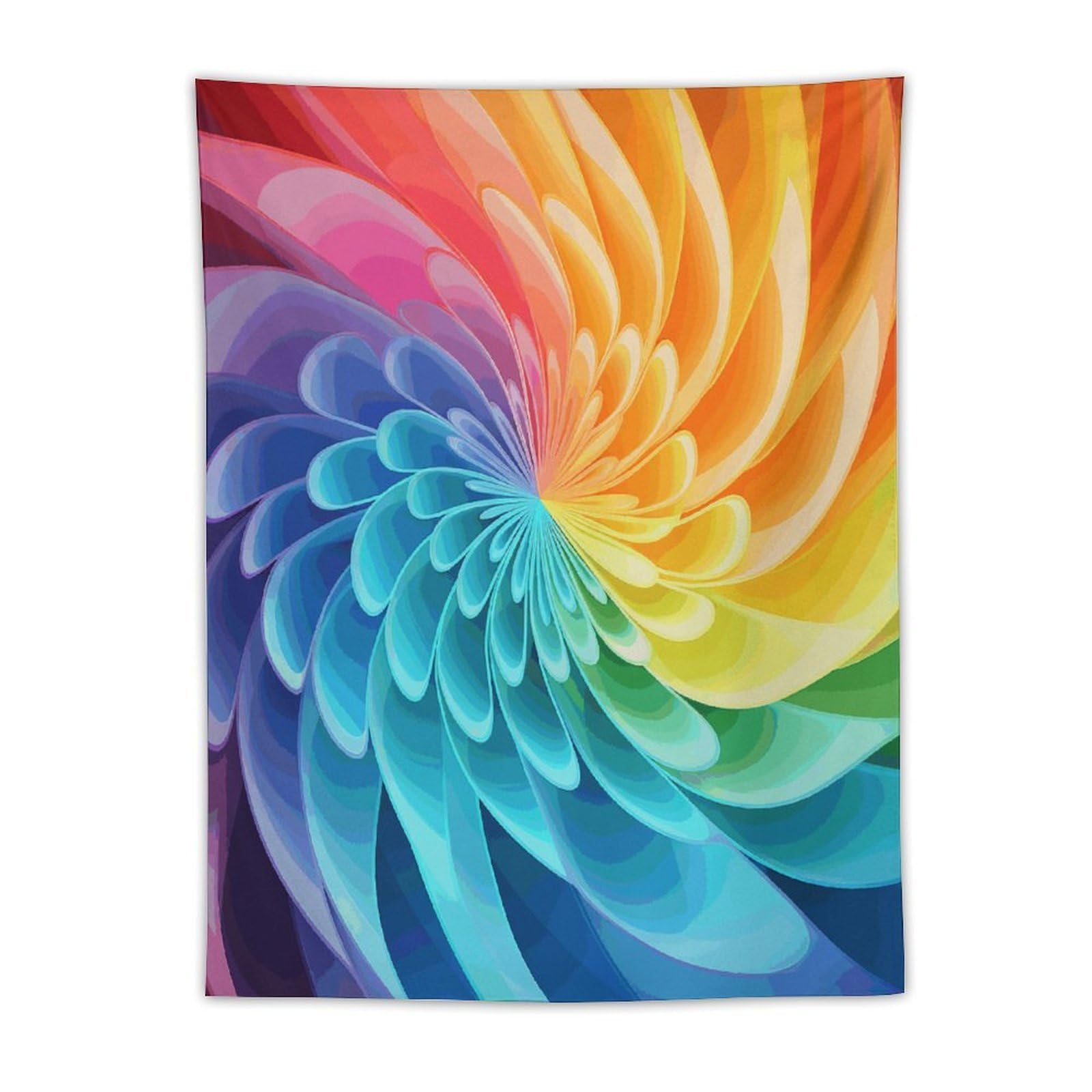 MUSM Rainbow Dynamic Tapestry with Installation Kit Personalized Wall Tapestry Aesthetic Tapestries Backdrop Banner Wall Art Hanging Decor for Home Picnic Beach Blanket 30"x40"