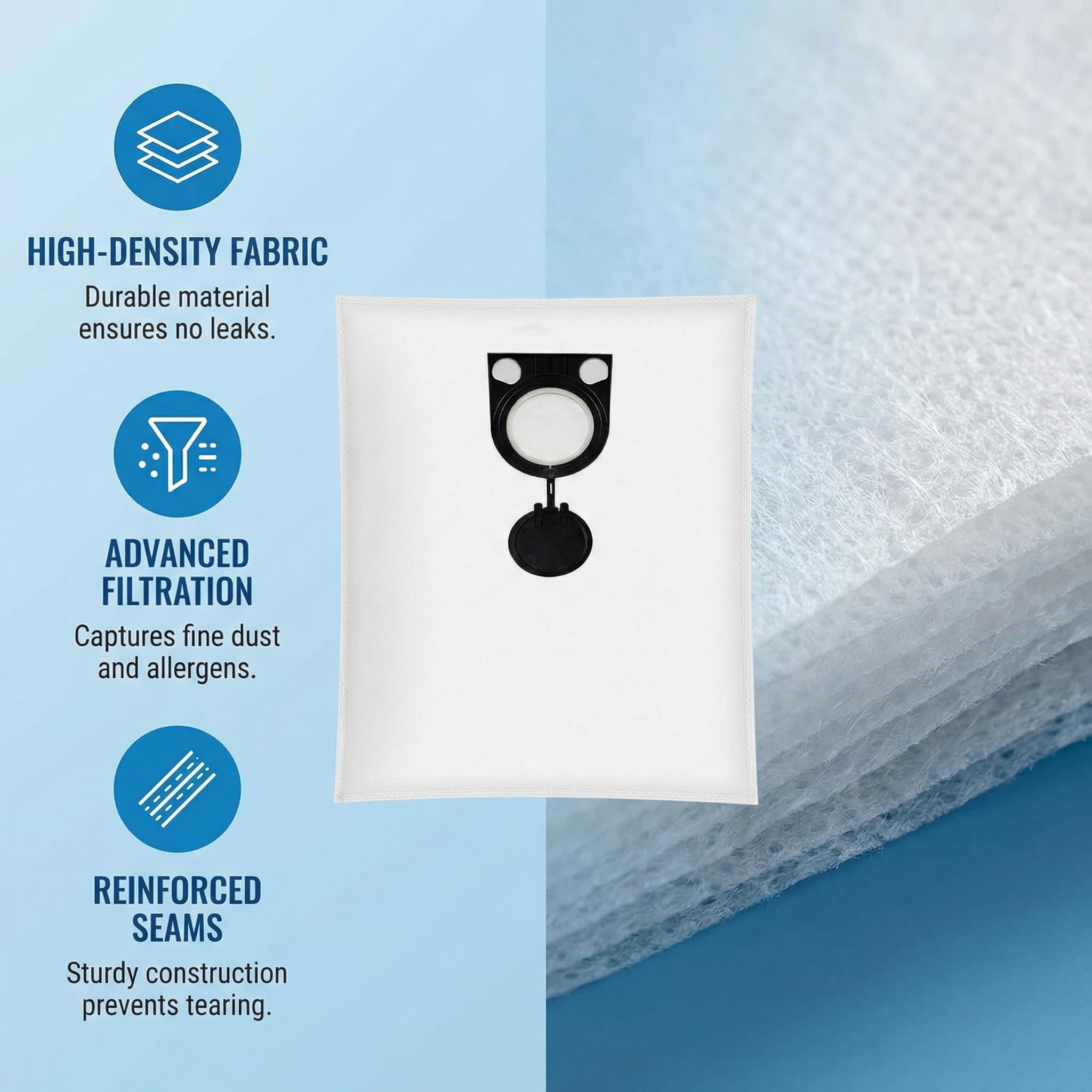 Lot De 15 Sacs D'aspirateur Pour Bosch Gas 25, 50 Vpe Sfc Compatible Avec Bosch Gas 25 L Sfc Professional En Non Tissé Sacs Filtrants Multicouche Haute Résistance À La Déchirure