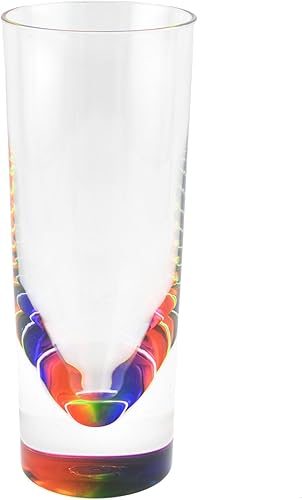 Merritt Rainbow Teardrop - Vasos acrílicos de 12 onzas, juego de 12