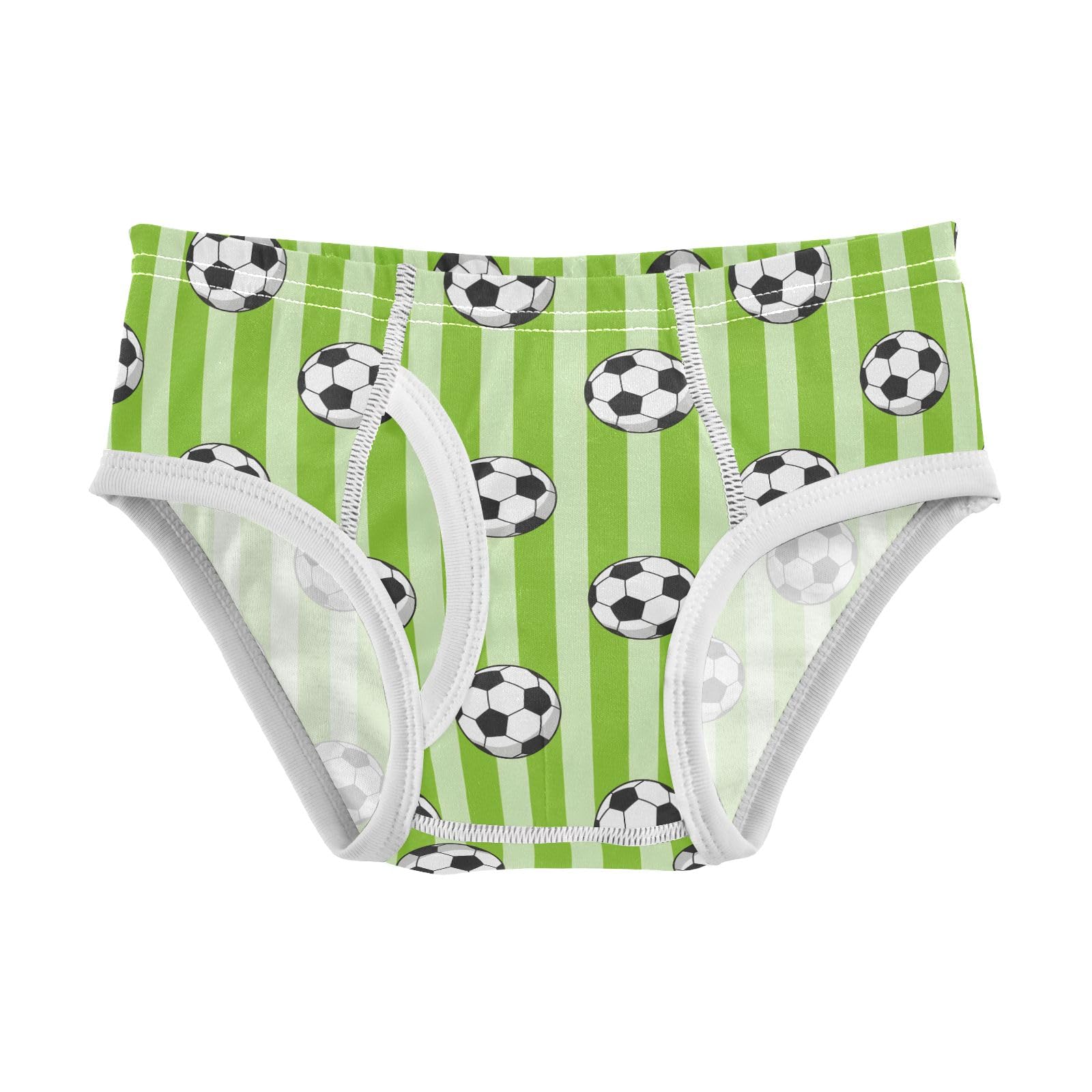 Boys Exclusive Briefs Toddler Underwear 95 Combed Cotton Boxerbriefs 2T Green Striped Football