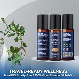 Frankincense Essential Oil Roll-On Blend 10 ml - Pure, Natural Oil with Grapeseed for Aromatherapy & Skin Care - Nexon Botanics