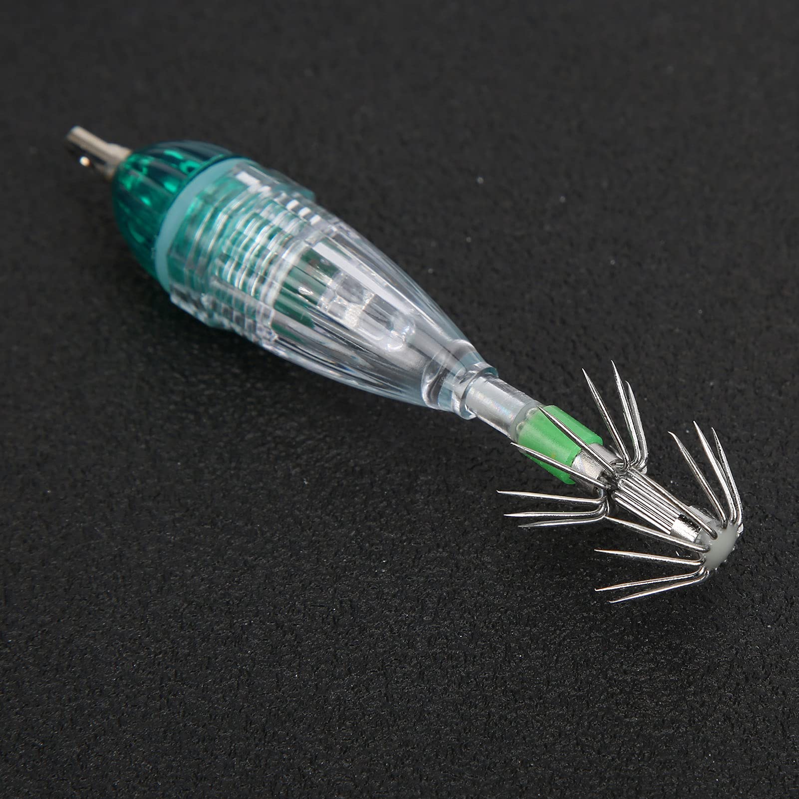 Leurre LED Forme Calmar – Lumière Verte, Lampe Sous-marine, Appât De Pêche Neuf