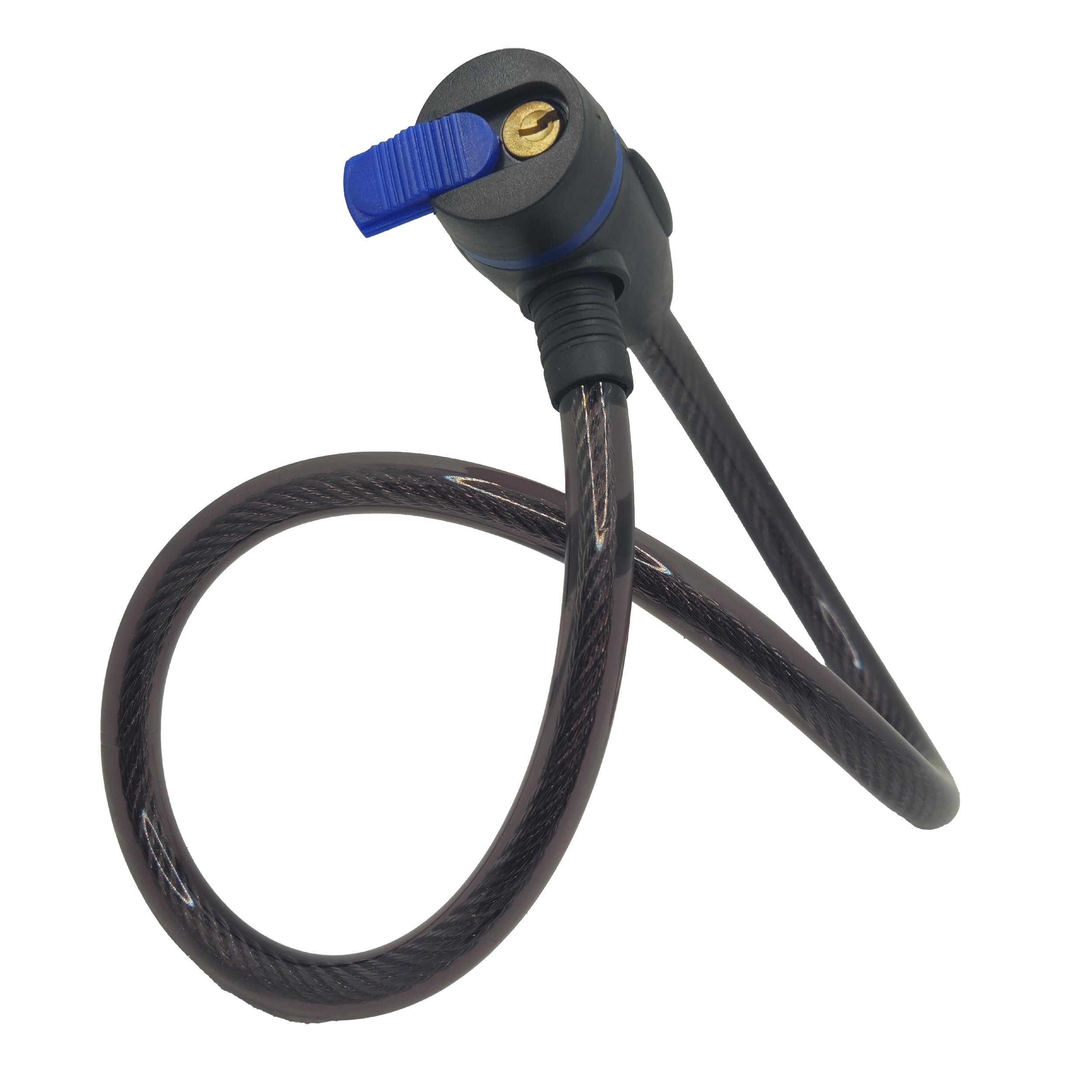 Lucchetto bici, antifurto per bicicletta, cavo in acciaio da 1 cm e 2 chiavi incluse, protezione per serratura, lunghezza 60 cm, flessibile, catena bici, colori misti