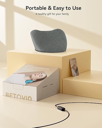 Miniatura 7 de Ensanchador de cuello térmico para aliviar el dolor, relajante de cuello y hombros, dispositivo de tracción cervical calentado de grafeno, corrector