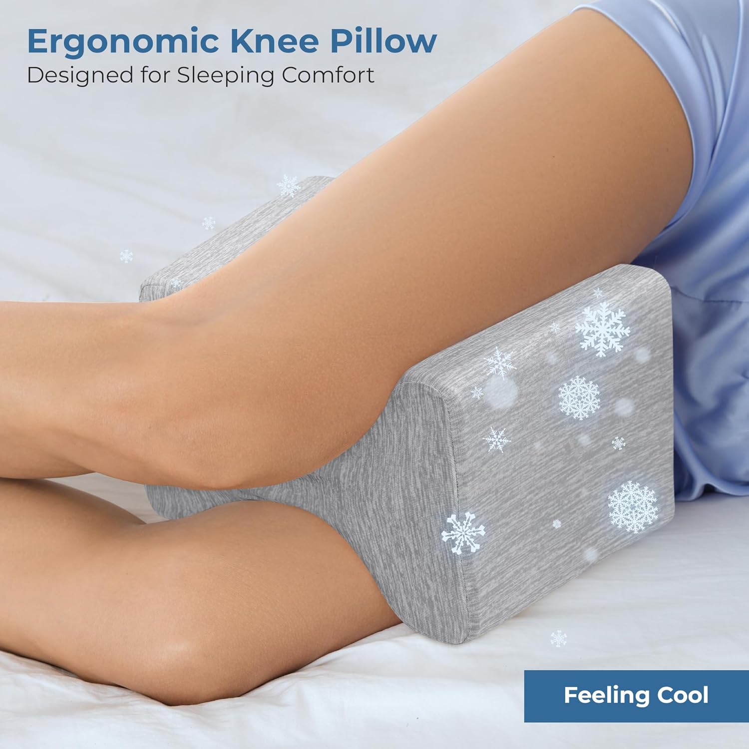 5 STARS UNITED Knee Pillow for Side Sleepers - 100% Memory Foam and Donut Pillow Hemorrhoid Tailbone Cushion, Bundle