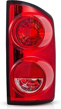 Tail Light for 2007-2009 Dodge Ram 1500/2500/3500 Right | Taillight Lamp Assembly Replacement, CH2801165, 55277302AC