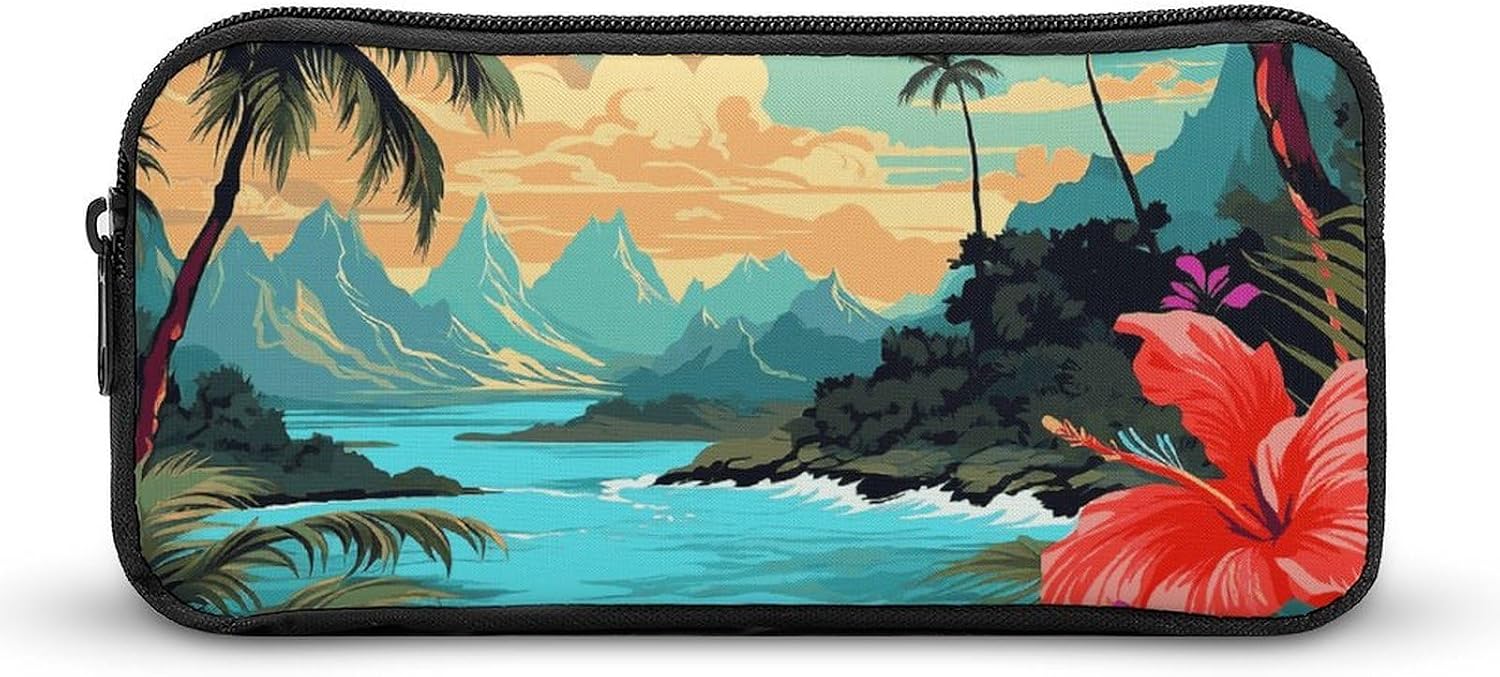 Hello Hawaii Pencil Case Large Capacity Pencil Pouch