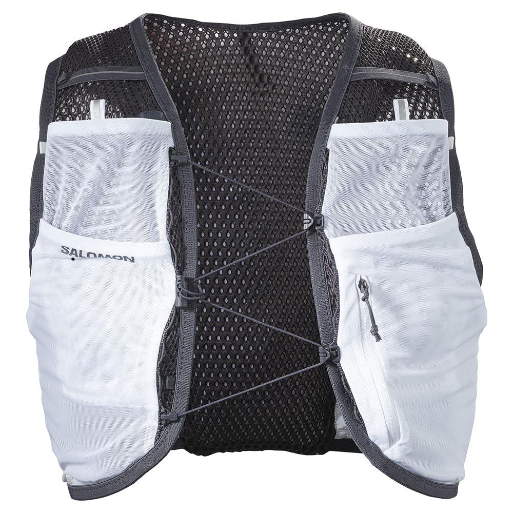 Salomon Active Skin 8 Running Vest with flasks, White, XS : Amazon