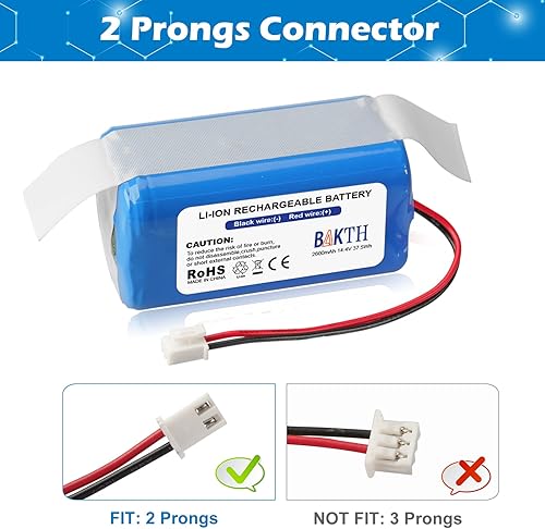 Miniatura 3 de BAKTH Batería de repuesto RVBAT850 de 14.4V 2600mAh para Shark Ion R75, R85, RV761, RV850C, RV851WV, RV871, RV1000S, RV1100VL, RV1001AE, UR1000SR,