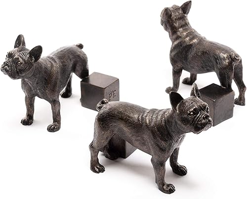 Miniatura 2 de Potty Feet Figuras de bulldog francés para maceta, patas de soporte para maceta, adornos artísticos hechos a mano, 3 piezas