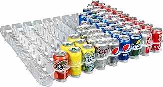 Display Technologies Gravity Fed Organizer for 12/16oz Beverages on Flat & Angled Shelves in Coolers (Pack of 6)