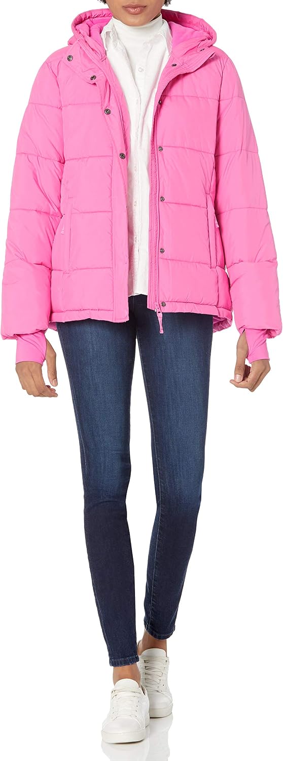 Amazon Essentials Women's Heavyweight Quilted Long-Sleeve Hooded Puffer Coat (Available in Plus Size)
