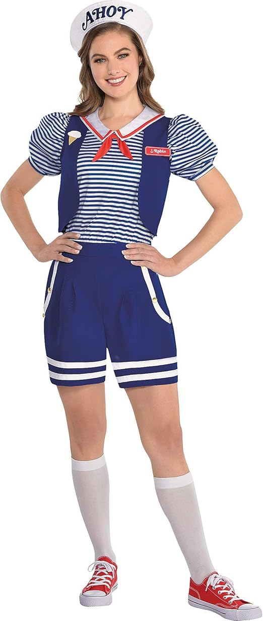 Party City Robin Scoops Ahoy Halloween Costume for Adults, Stranger