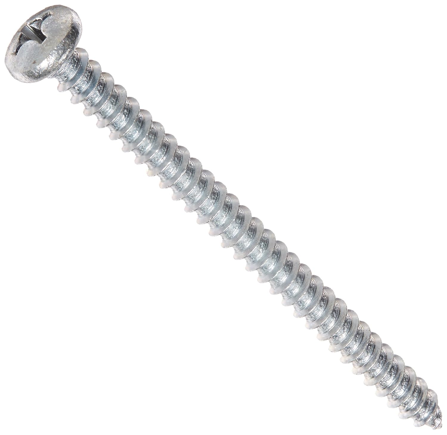 Small Parts 1248APP Steel Sheet Metal Screw, Zinc Plated, Pan Head, Phillips Drive, Type A, #12-11 Thread Size, 3" Length (Pack of 50)