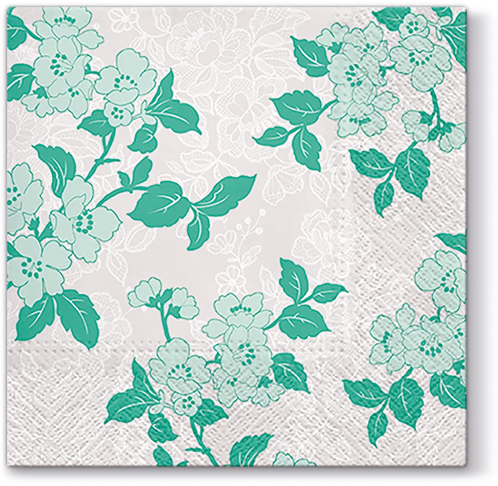 Easter Paper Napkins Quality Decorative Serviettes 33cm x 33cm (Pack of 20) (Flower Lance)