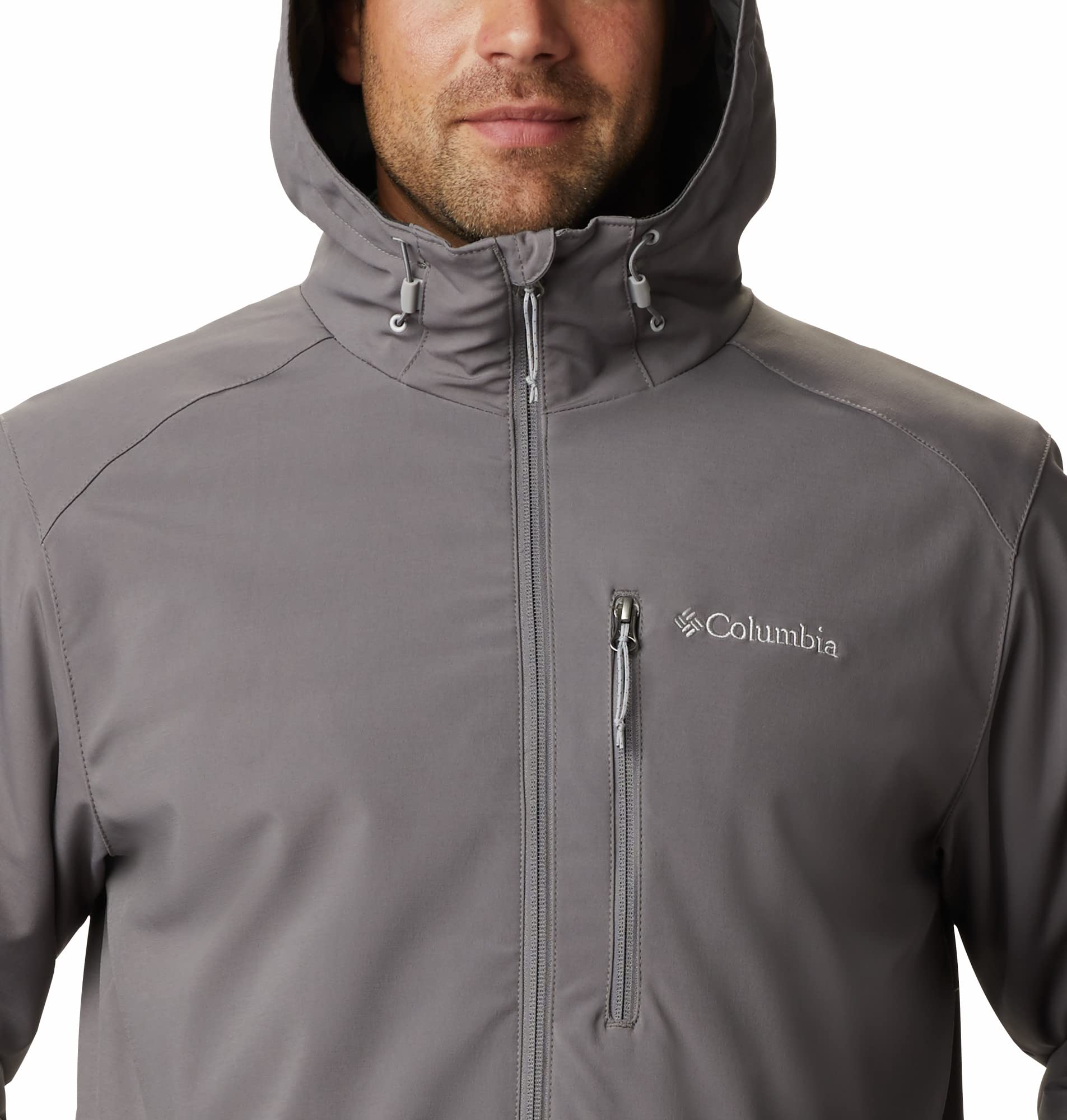 Columbia Men's Gate Racer Softshell, Softshell Jacket, Black, Size L