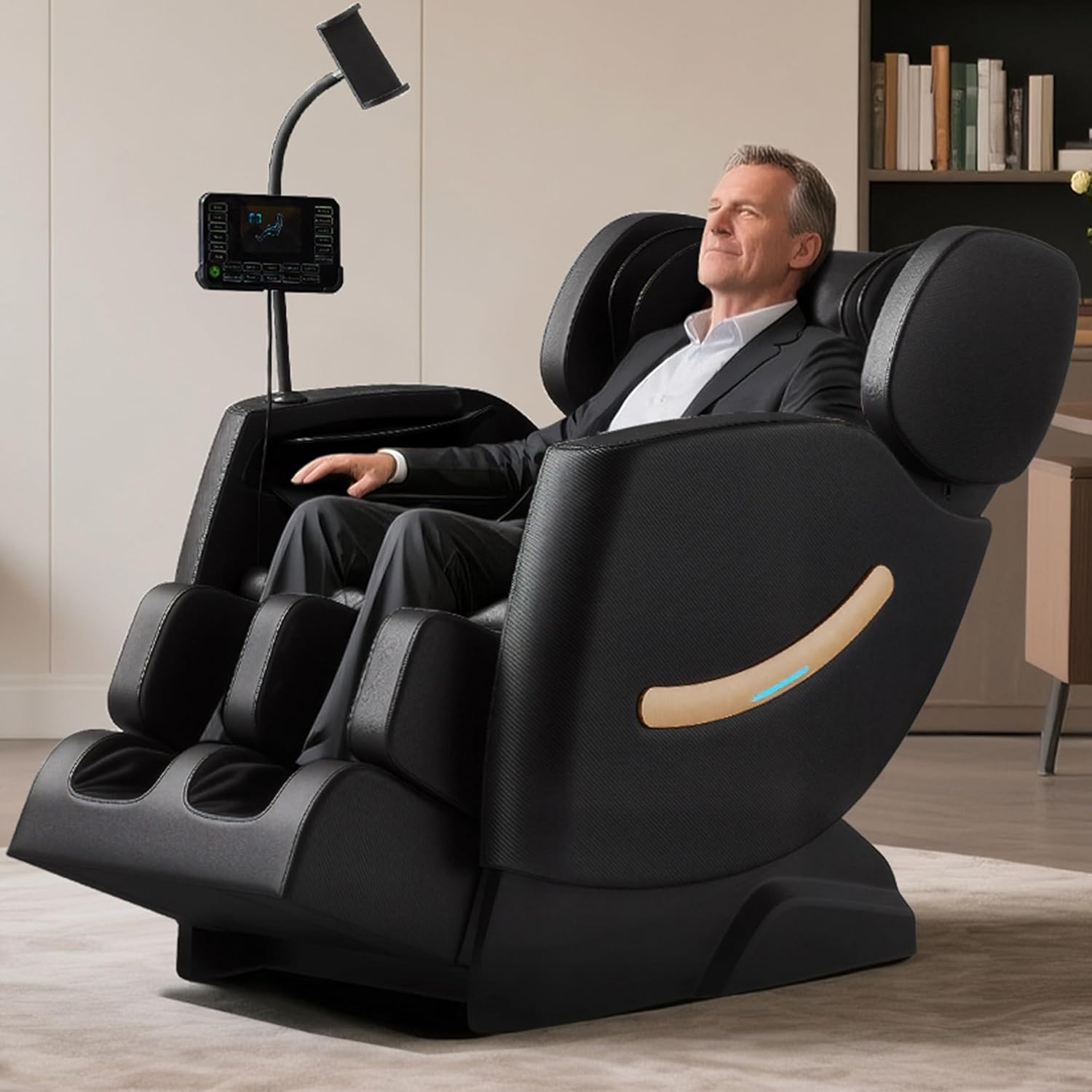 Massage Chair Full Body Recliner, Zero Gravity Shiatsu Massages Chair with Heating, 20L Airbag, 0-180° Zero Gravity, Removable Cushion, 2025 Smart Massage Chair for Living Room, TJ-A(F109) (Black)